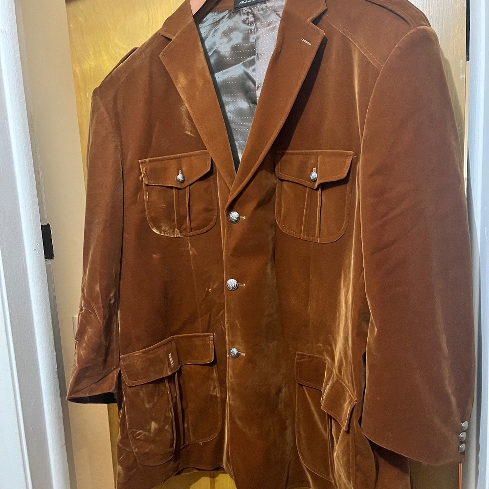 Inserch 569 Velvet Military Blazer Men’s 5XL
